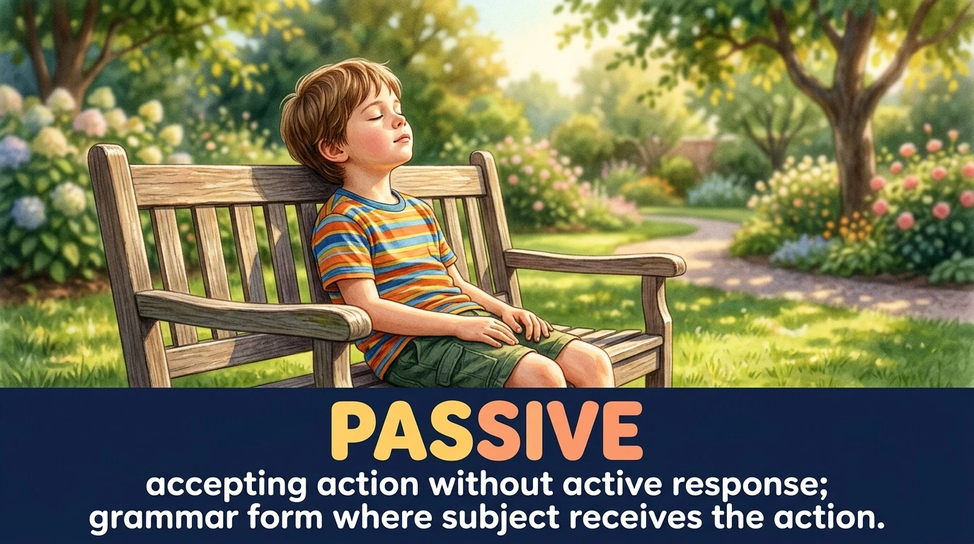 English Illustration for passive